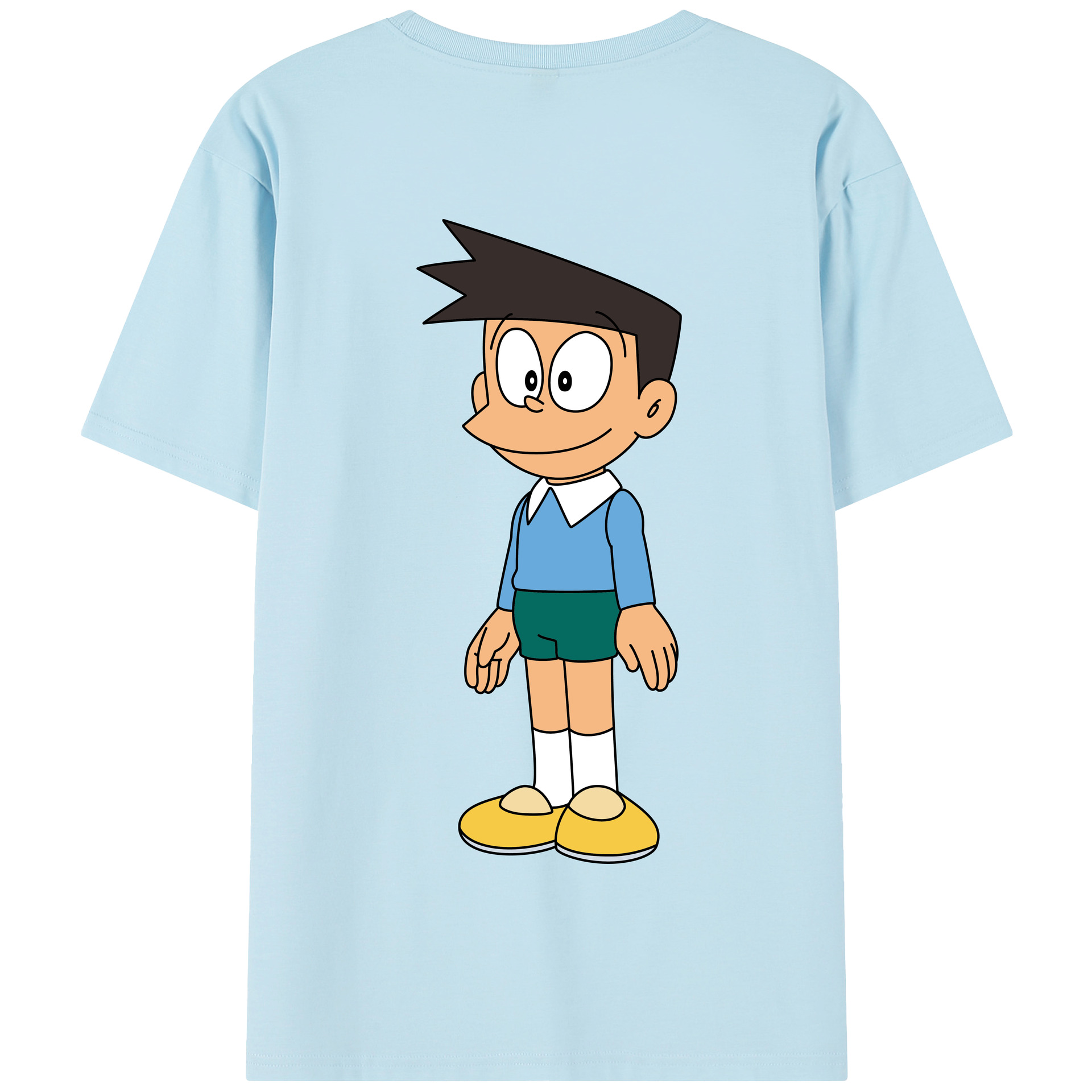（画像用） ドラえもん 骨川 スネ夫 Doraemon Honekawa Suneo 綿100％半袖Tシャツ（背面プリント）